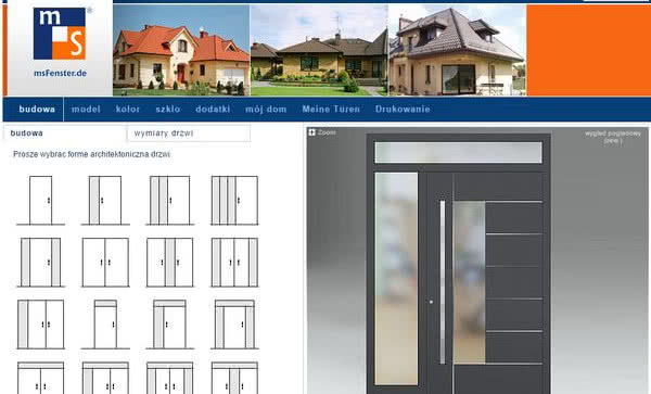 Konfigurator doboru drzwi wejściowych od MS więcej niż OKNA