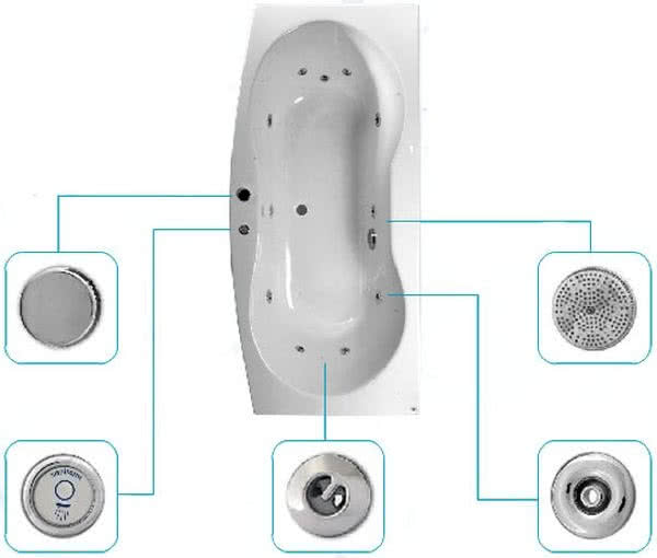 Wanna z hydromasażem Amanda